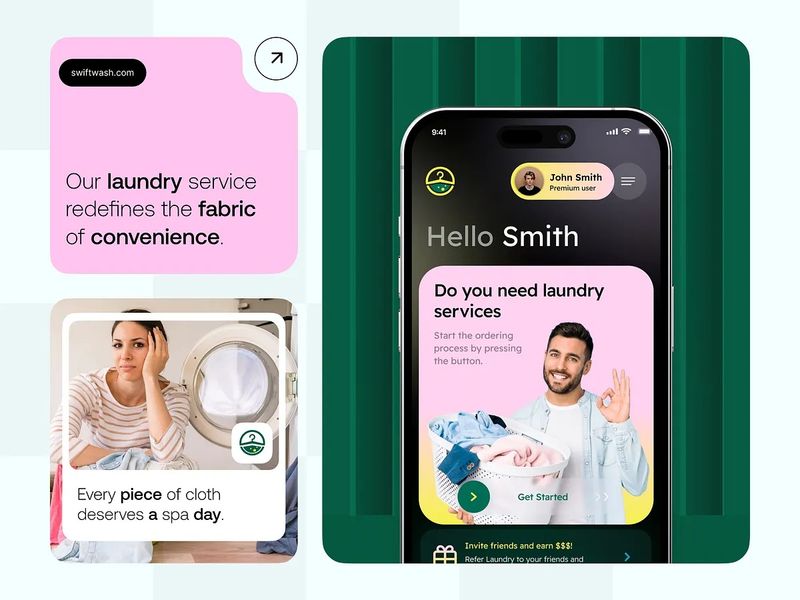 Swiftwash Mobile App UI | Booking App Desing | Orbix Studio