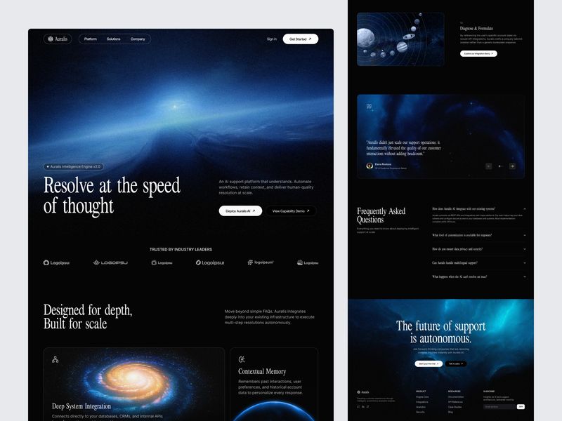 AI Customer Support Platform | Modern SaaS Landing Page