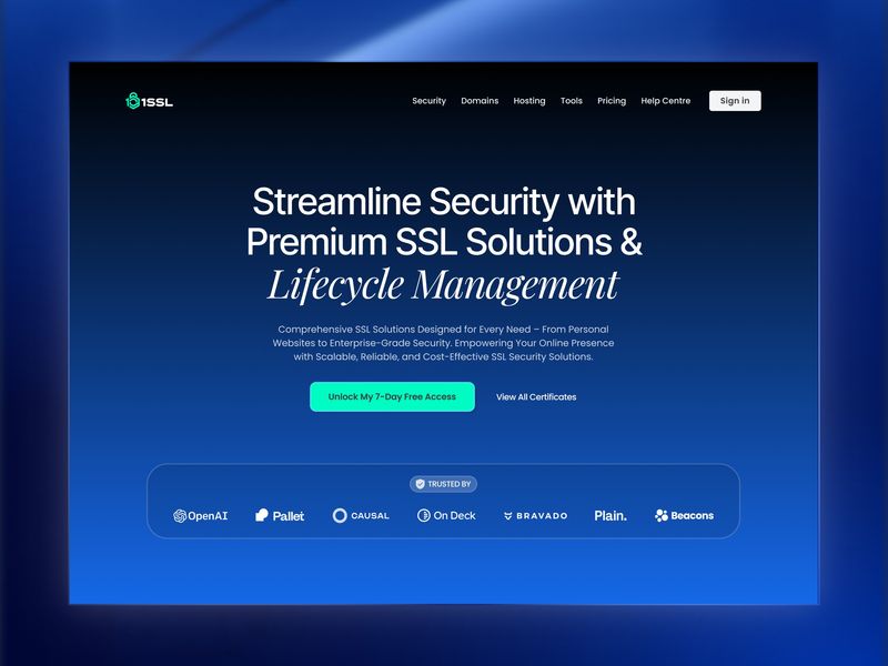 SSL Management Website Design