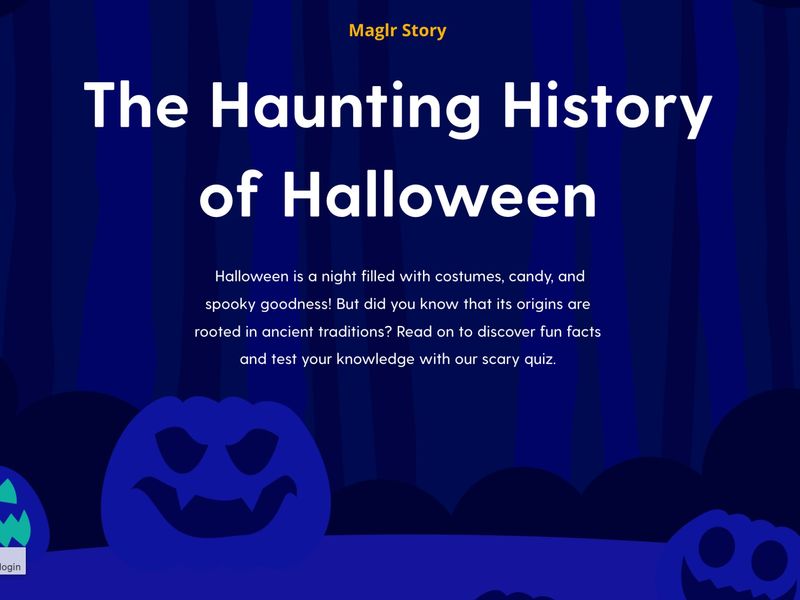 Scrollytelling page - The Haunting History of Halloween