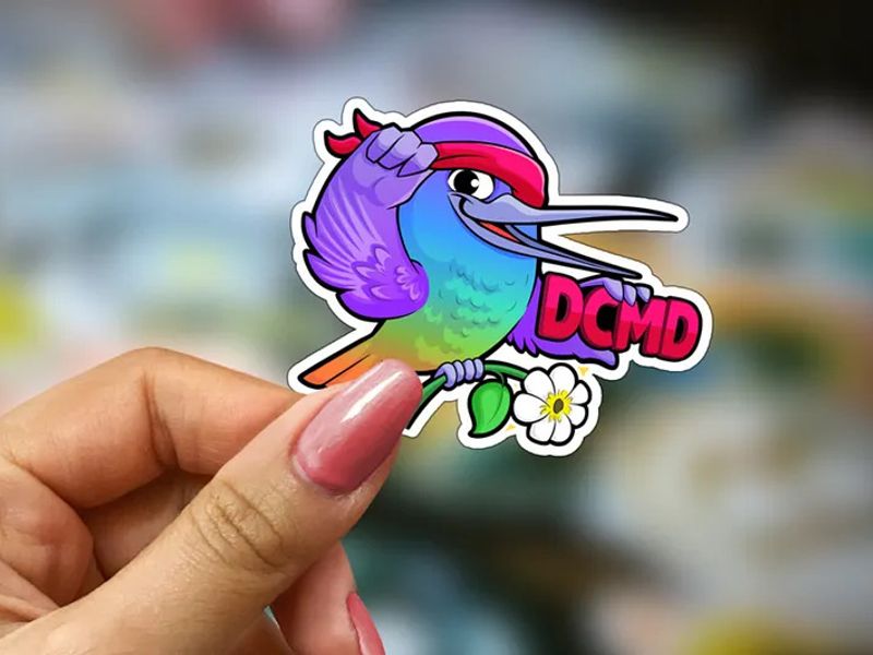 Bird cartoon vector art | Cartoon sticker of colorful bird