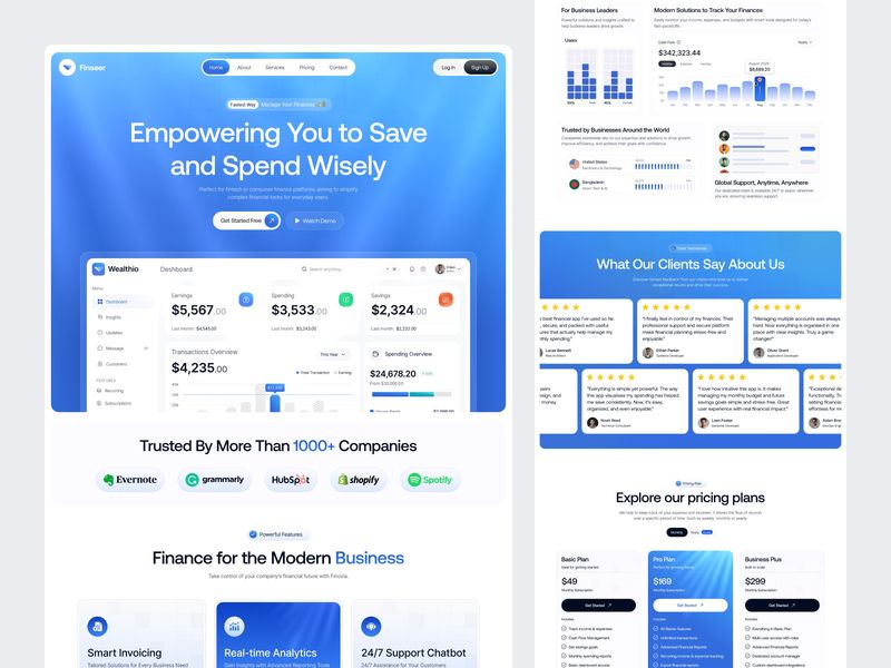 Finance SaaS Landing Page
