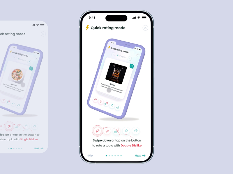 Quick Rating Mode Onboarding by Yana Peihanovich