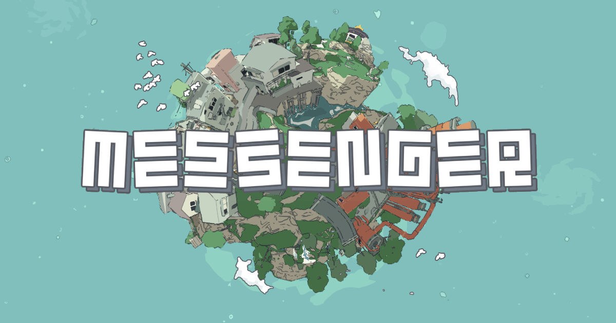Messenger by Abeto: a tiny hand-drawn planet covered in houses and trees