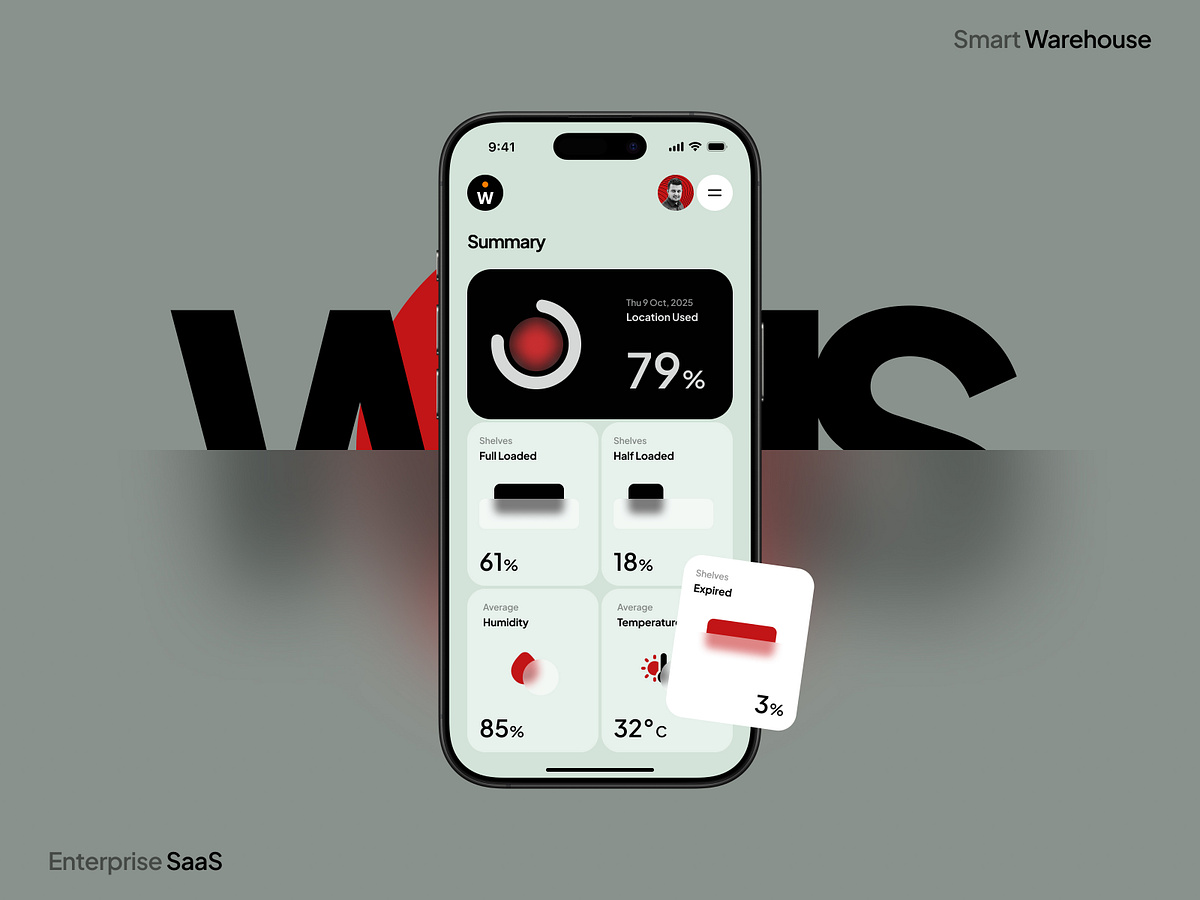 WMS Enterprise SaaS — Smart Warehouse Mobile App Design
