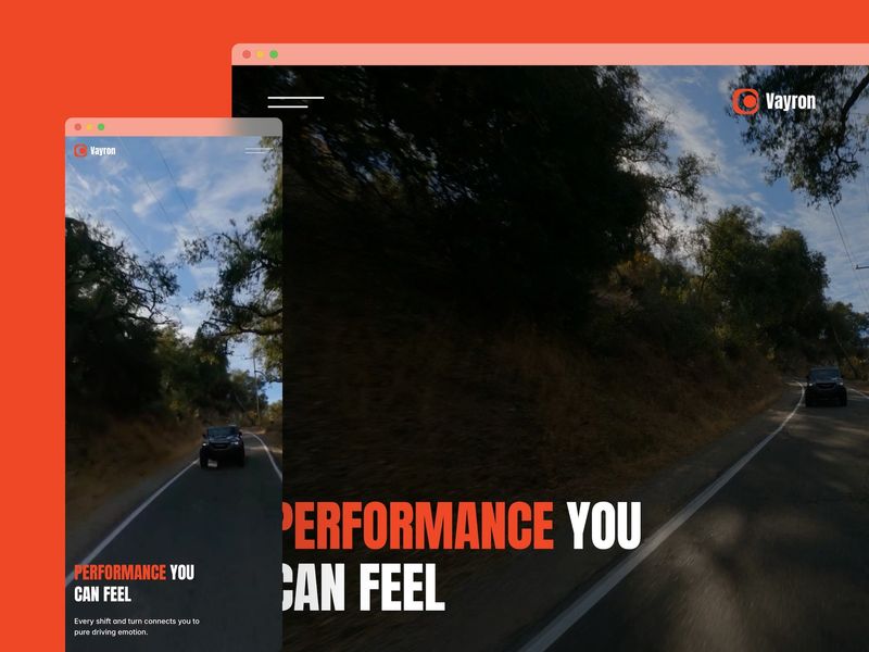 VAYRON — Electric Vehicle Website Template