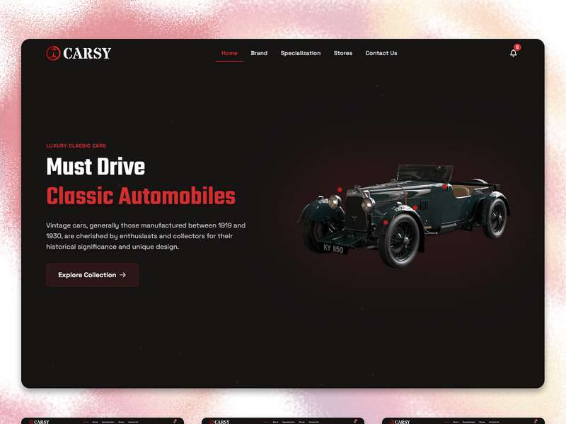 Car Dealer Website UI Design