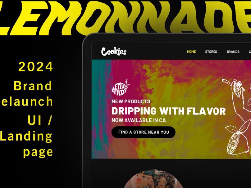 David Gomez Product design - Lemonnade - 2024 brand refresh - landing page UI