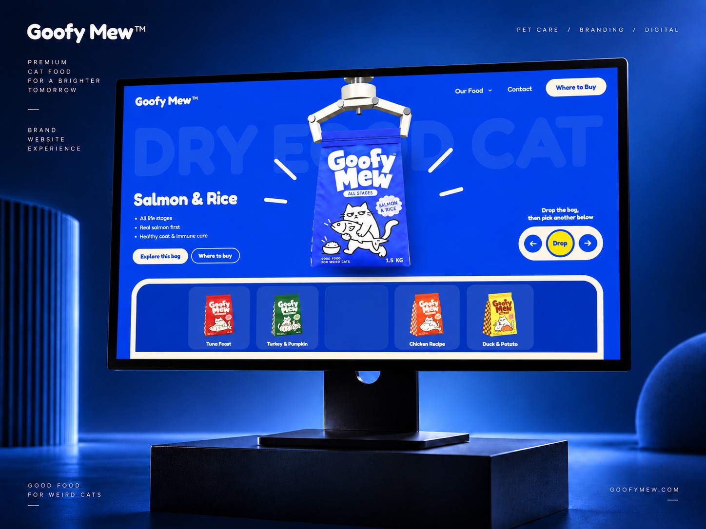 Goofy Mew — Playful Cat Food Website