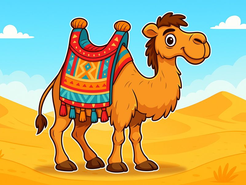 Cute Camel Cartoon Clipart