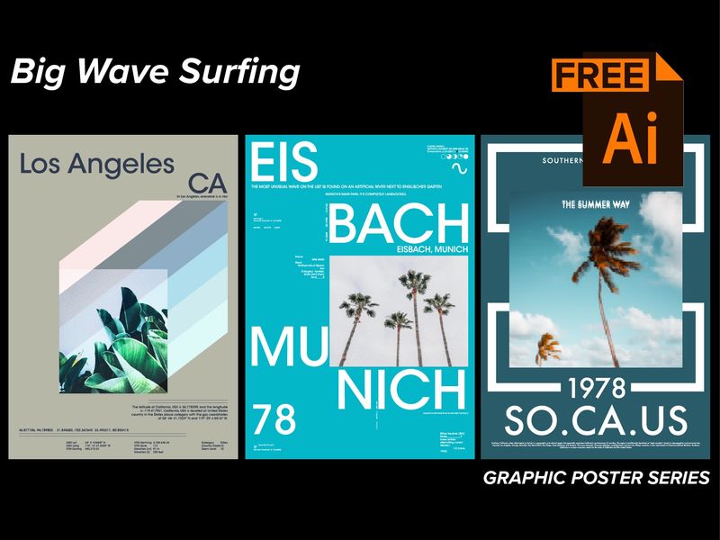 Big Wave Surfing – Graphic Poster Series