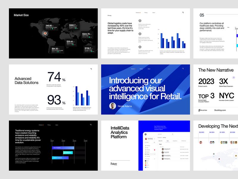 Pitch Deck Slide Design — Data & Analytics 📊⚡