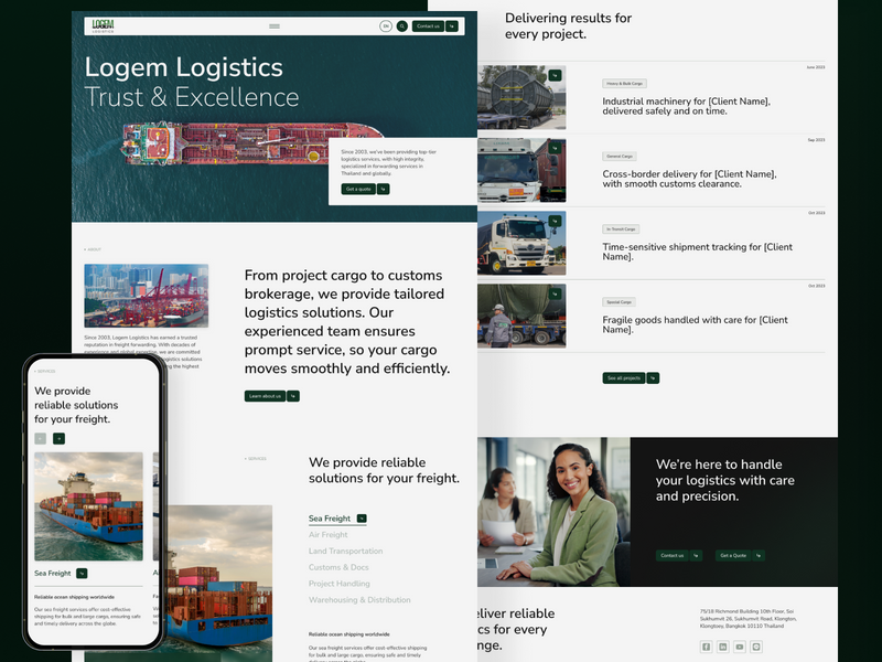 Logistics & Freight Services, Corporate, Web Design & Direction