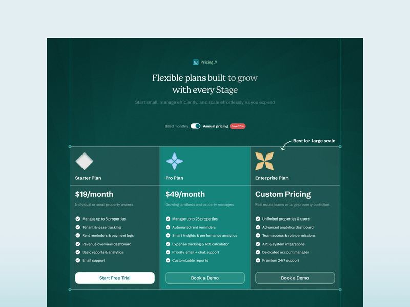Pricing Section Design