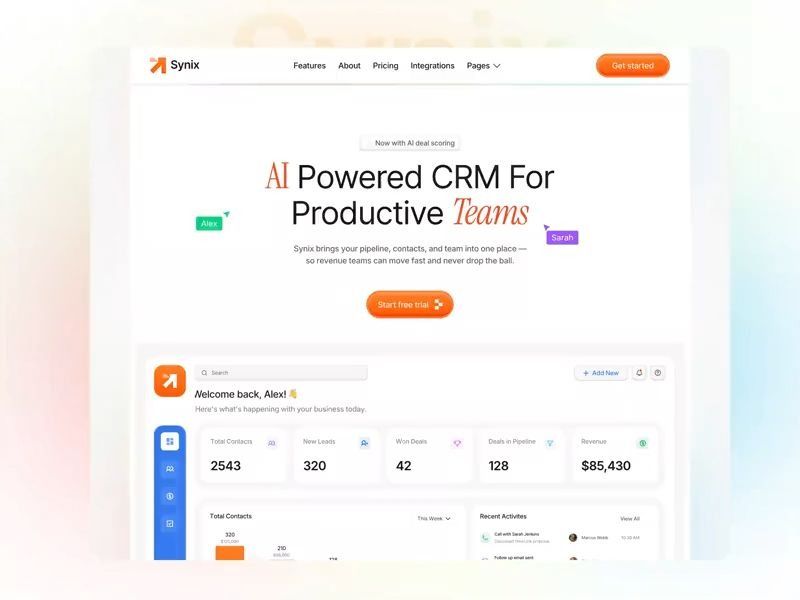 AI SaaS Landing Page Design