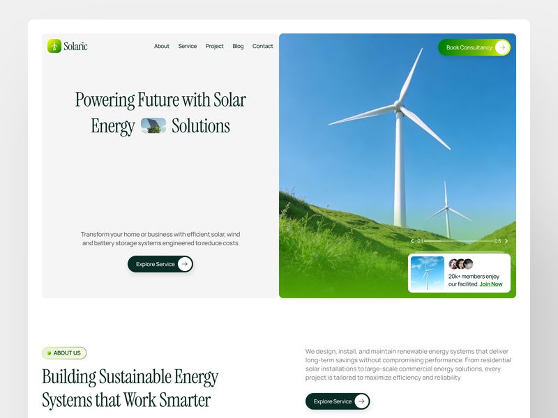 Renewable Energy Solutions Landing Page