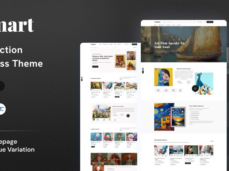Artmart - Art Gallery & Auctions WordPress Theme