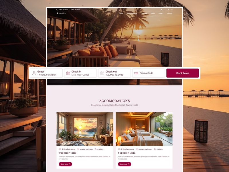 Meridian - Luxury Resort & Hotel Website Template