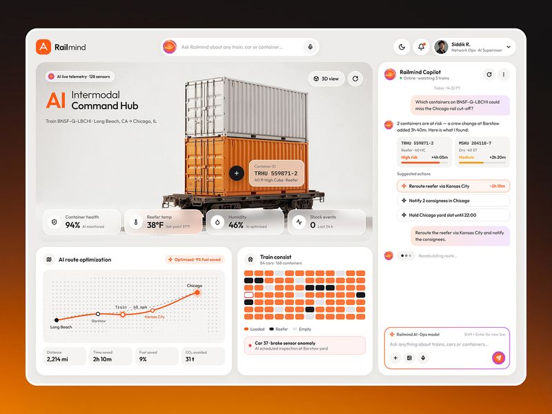 Railmind AI — Intelligent Logistics Operations Dashboard