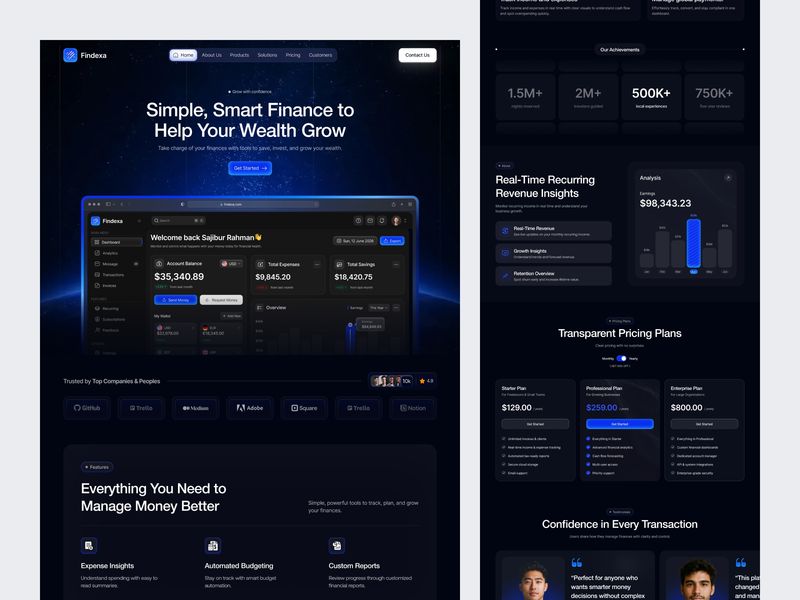 Finance SaaS Landing Page