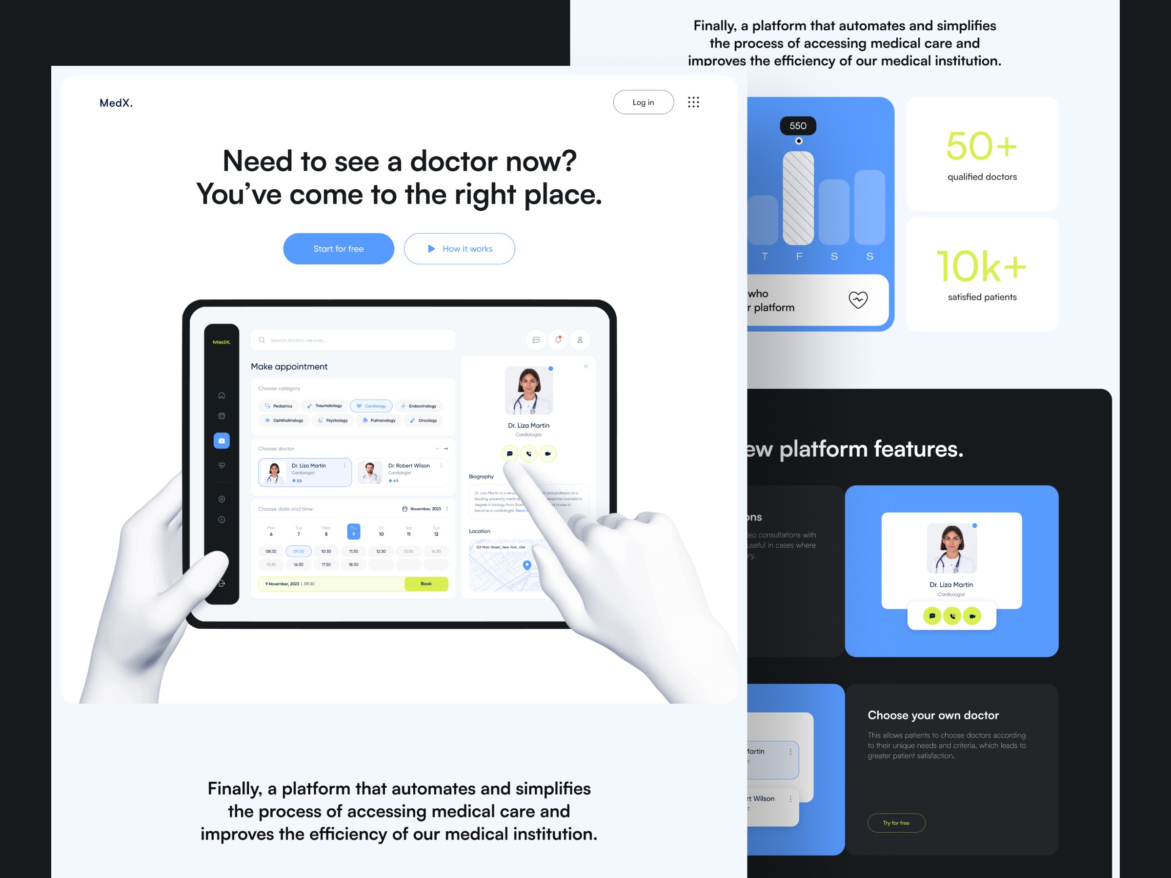 Doctor Appointment Platform and Landing Page