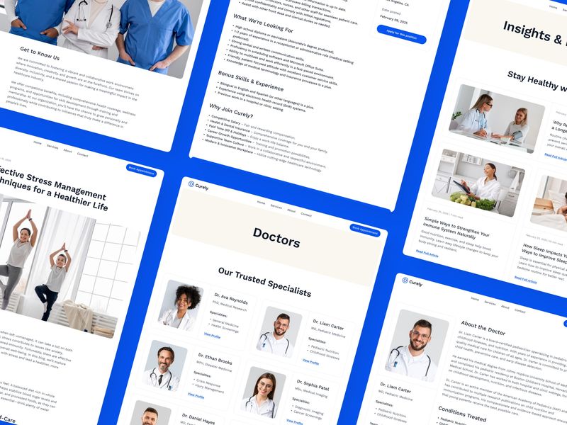 Curely · Health Care Website Template
