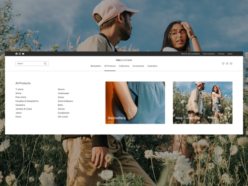 Dropdown navigation menu by Kasper Carlsen | Layers
