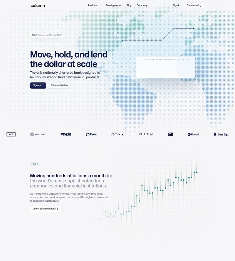 Screenshot taken from column.com