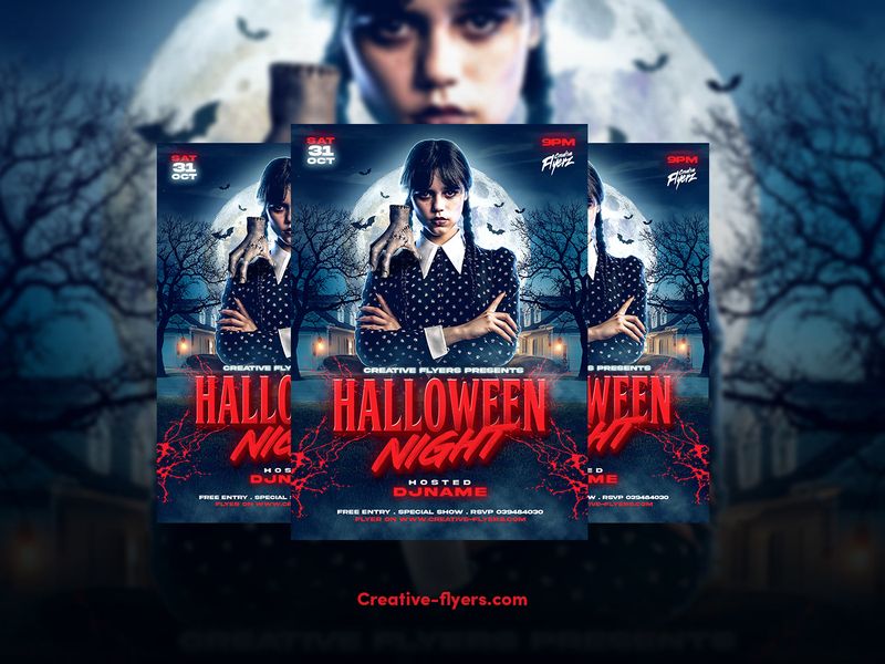 Halloween Night Flyer Design
