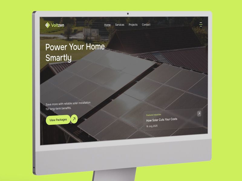 Voltzen · Solar Energy Website Template
