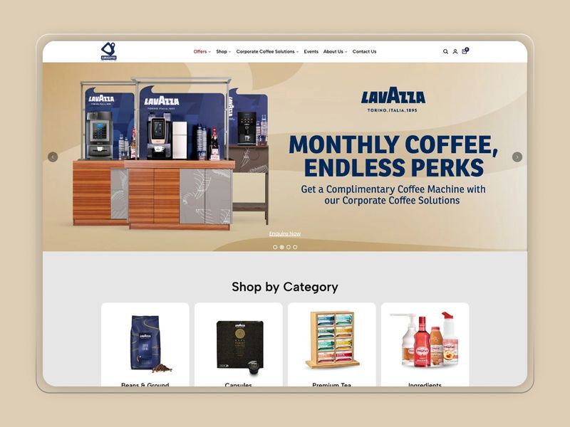 EuroCoffee | Official Lavazza Distributor eCommerce UI
