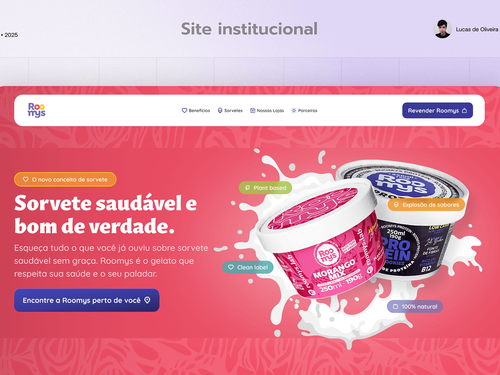 UI/UX Roomys: Ice cream website