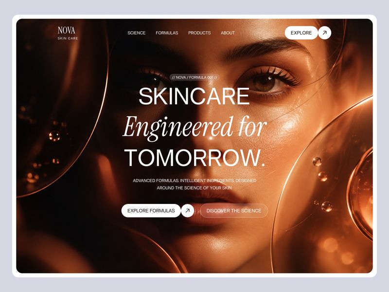 Modern Skincare Website — Hero Section