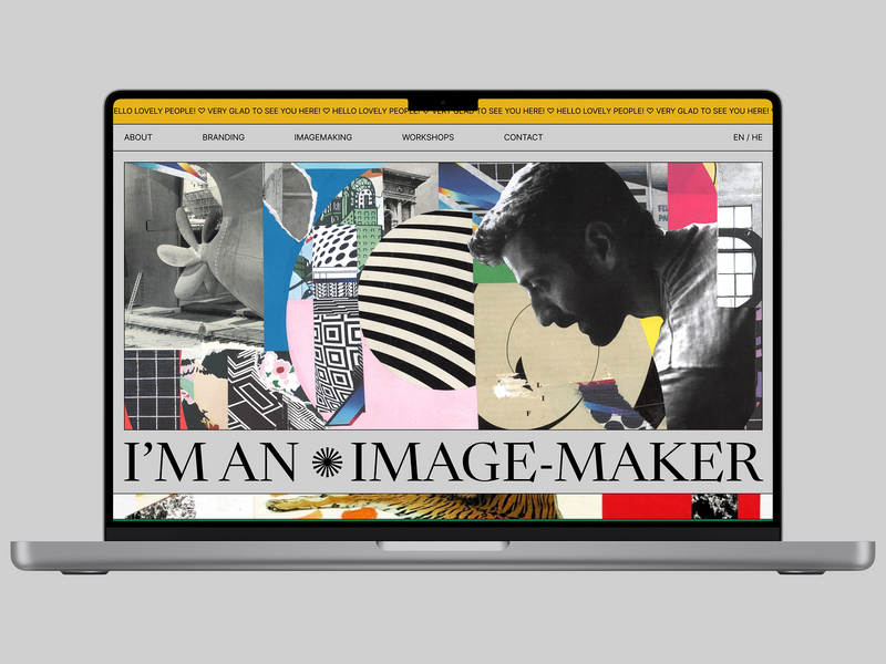 Collage in Motion — for a graphic designer by Butcher.studio