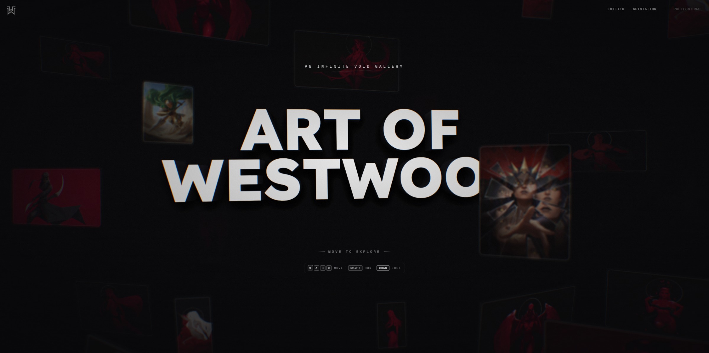 Art of Westwood - A 3D WebGL/Three.js Gallery