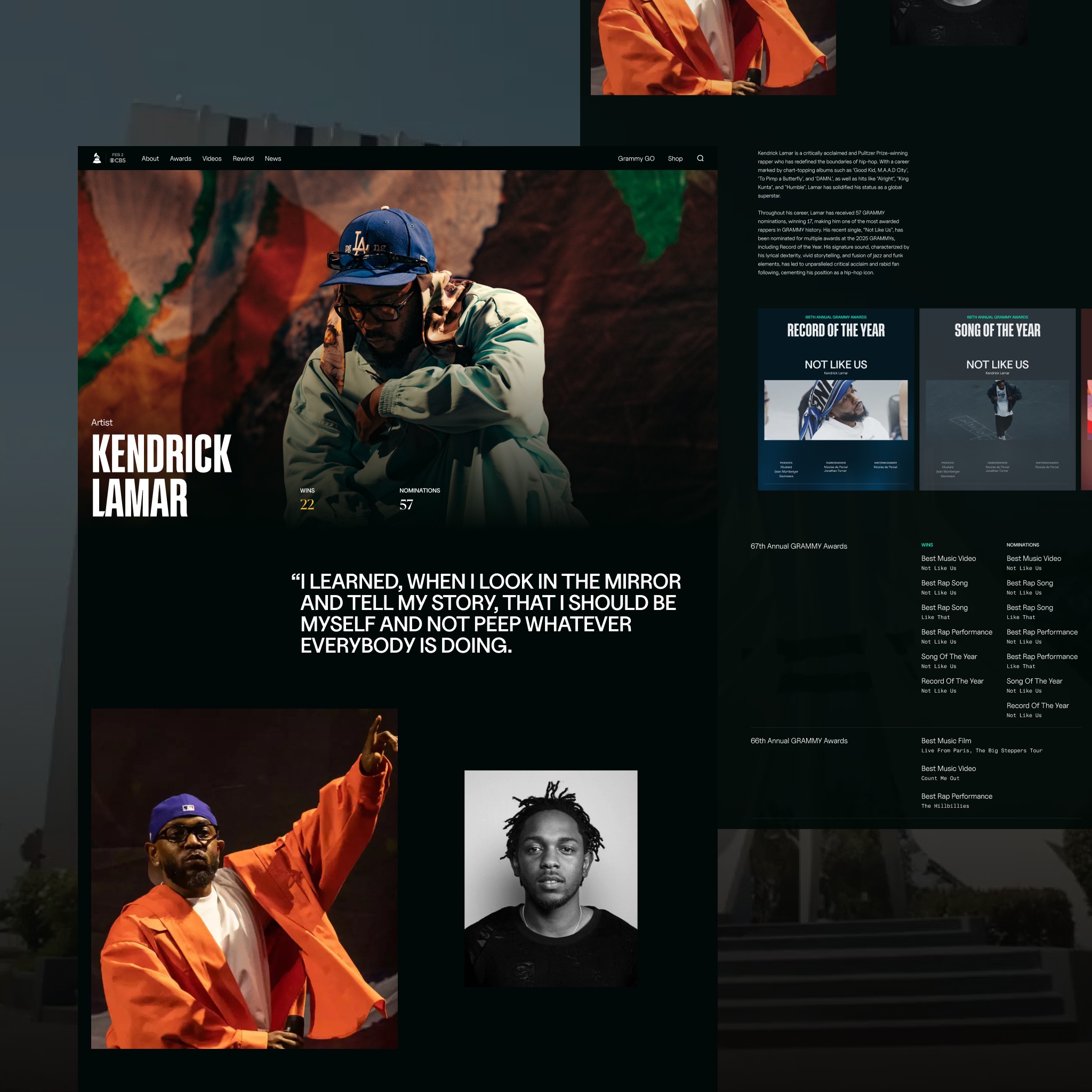 GRAMMY 2025 Website Design Image 3