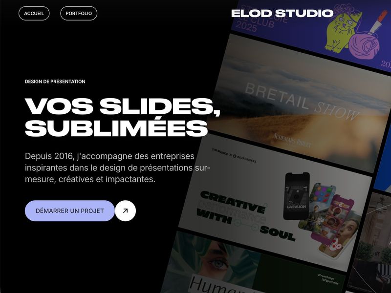 Elod Studio – Designer de présentations freelance à Paris