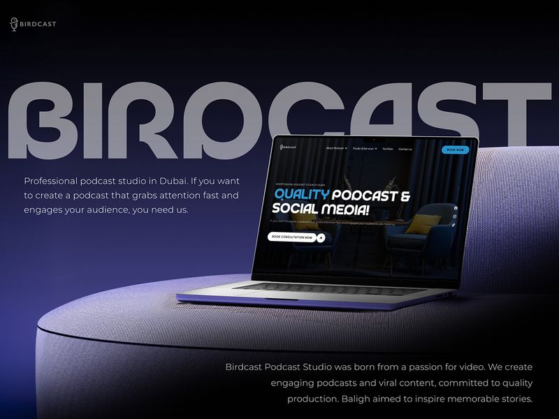 Birdcast Podcast Studio — Modern Website Redesign