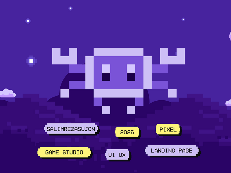 Game Glitch: A Retro Pixel Game Studio Landing Page