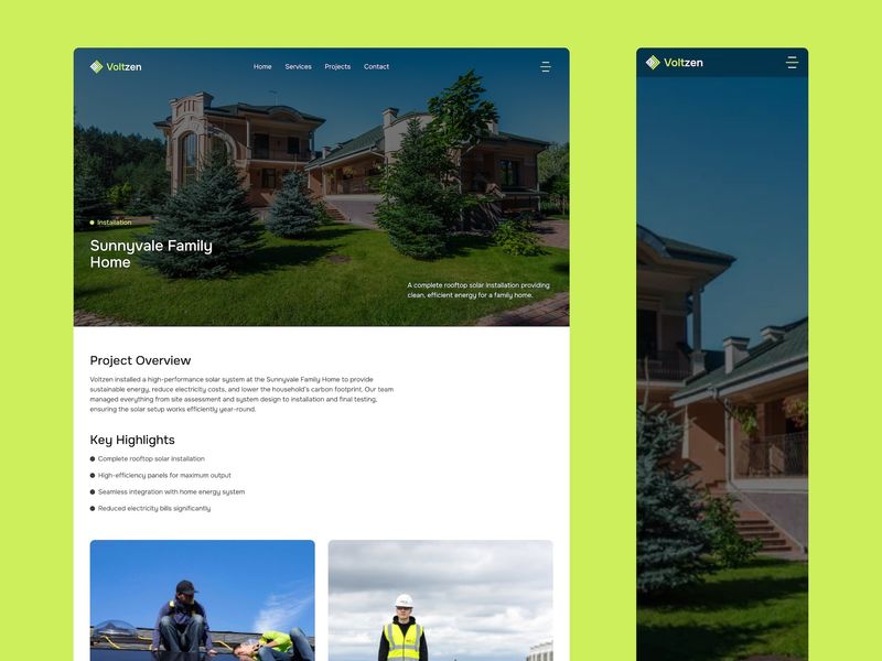 Voltzen · Solar Energy Website Template