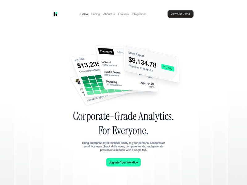 Enterprise Clarity — Minimal FinTech Landing Page 💎