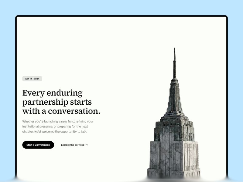 Call to Action Section For Investment Firm Website