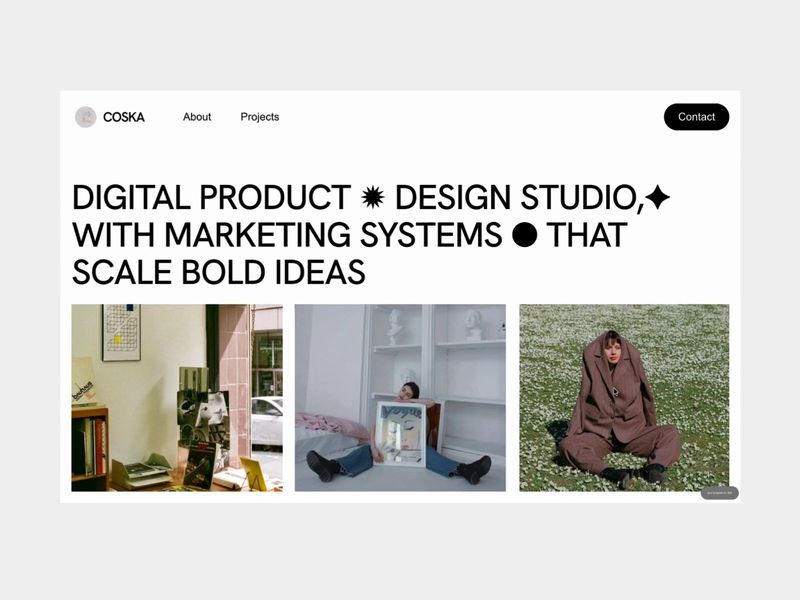 COSKA - Bold Modern Design Readymag Portfolio Template