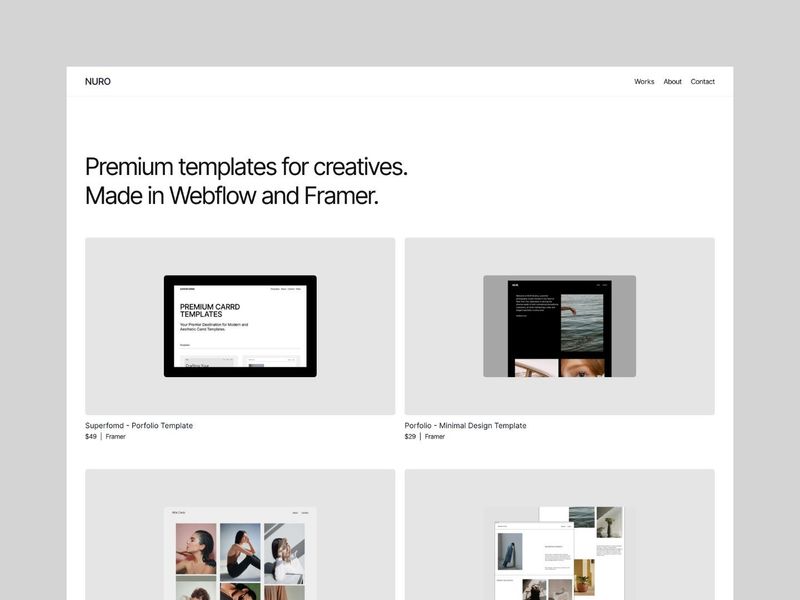 Nuro — Free Framer Portfolio Website Template