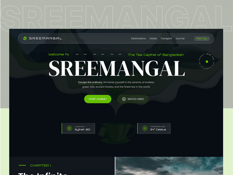 Sreemangal: The Dark Green Escape (Web UI/UX)