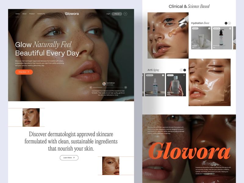 Glowra Skin Care Landing Page