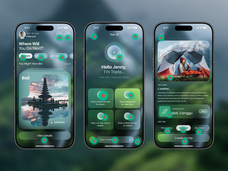 AI-Powered Travel App Design