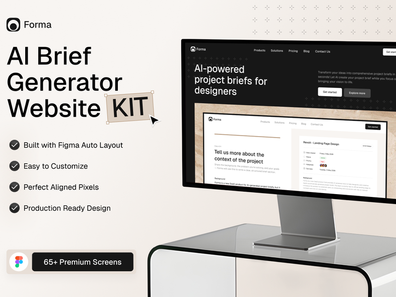 Forma - AI Brief Generator Website Kit - Uncategorized design asset by ui8
