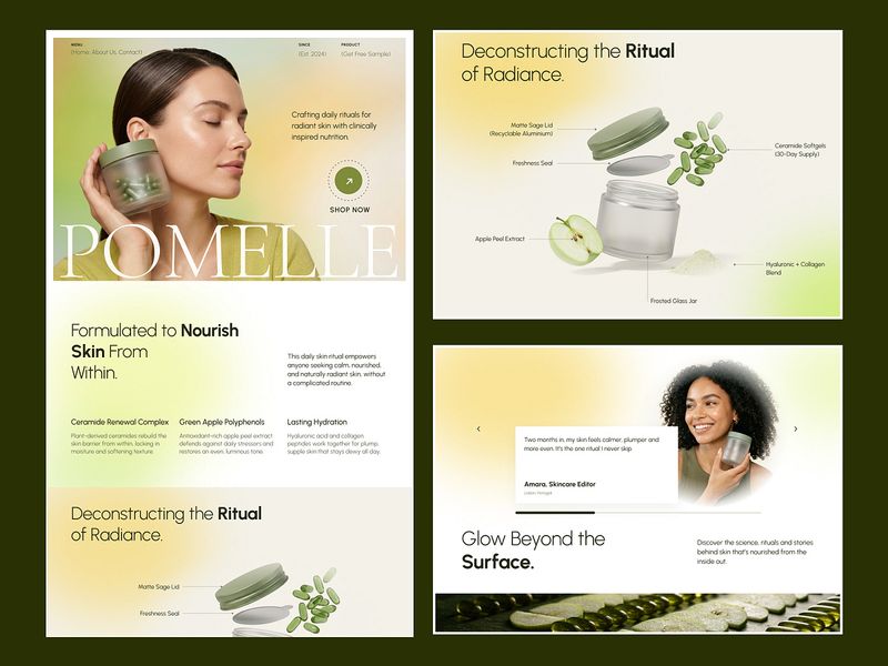 Premium Skincare & Beauty Supplement Landing Page