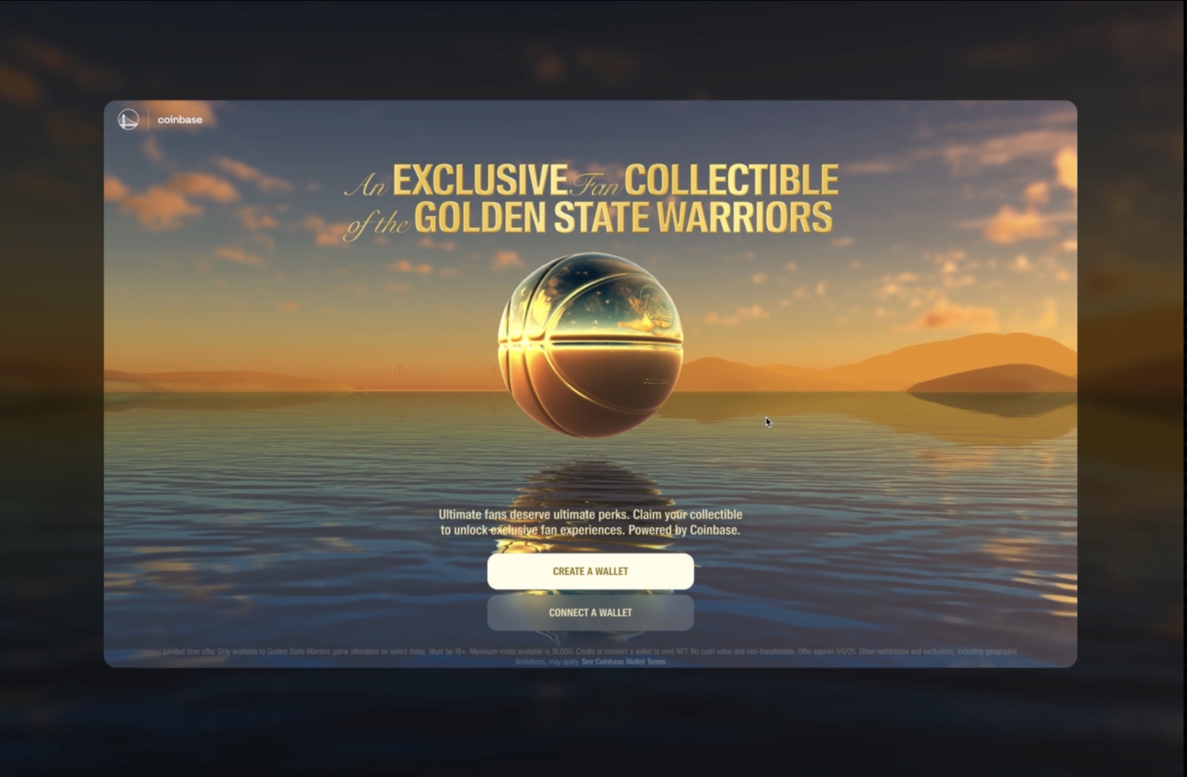 Brand activation 3D microsite for Coinbase